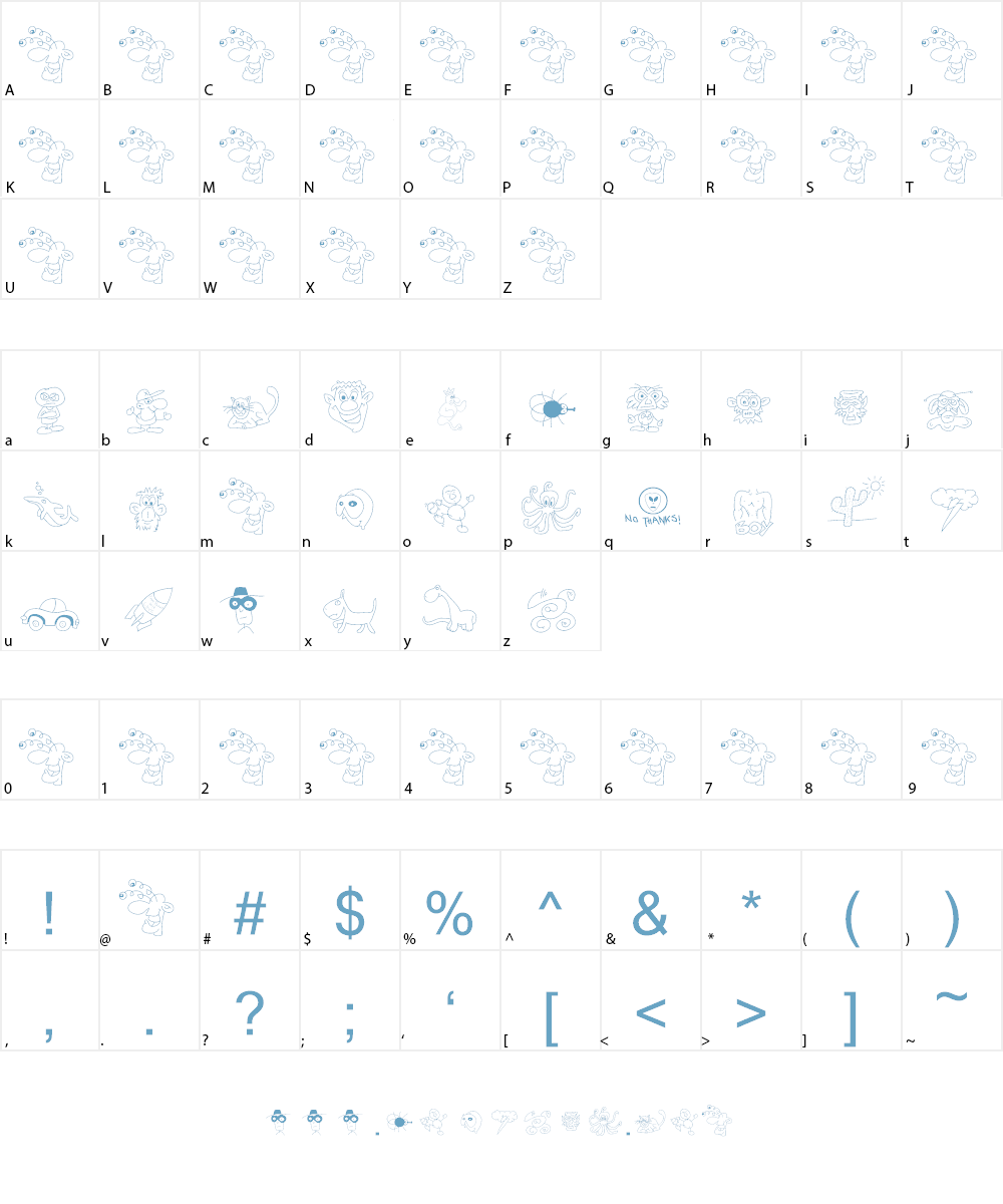 TPF Polka Your Eyes Out Font Character